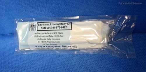 H &amp; h associates emergency cricothyrotomy airway kit hhect01 for sale