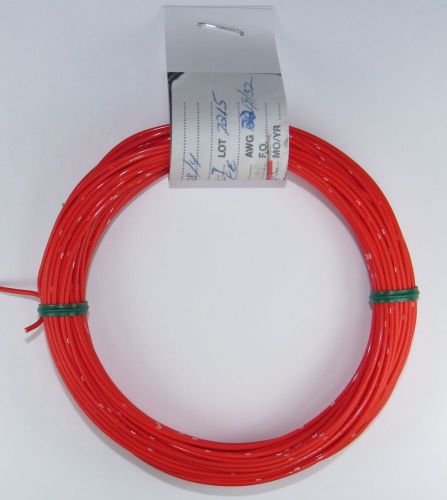 22 AWG M16878/4, 19 Strand, PTFE, 600v, Silver Plated Copper, 50&#039; Red wire