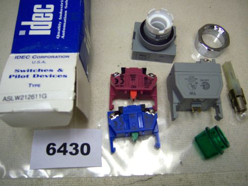 (6430) idec selector switch 2 pos. green aslw212611-g for sale