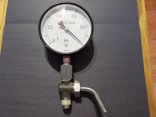 LOT OF 24 USED NKS 0-1 MPA PRESSURE GAUGES WITH NKS SHUT-OFF VALVES