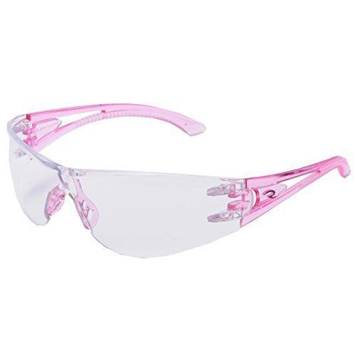 Optima Safety Glass Pink Temples Clear Lens Sold Per PAIR