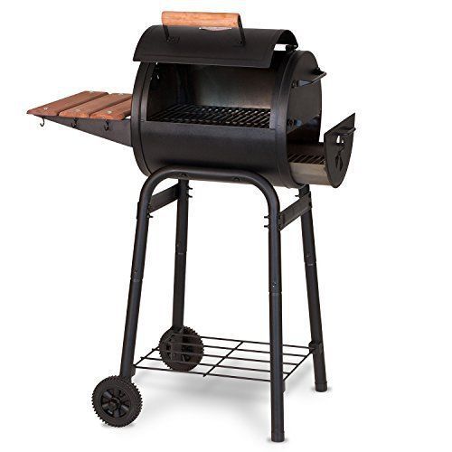 Outdoor Patio Yard Charcoal BBQ Grill Smoker Cooker Meet Portable Steel Pit Vent