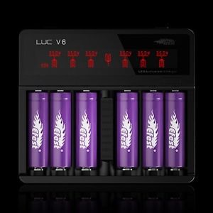 Efest LUC V6 LCD Intelligent Charger - Free Priority Shipping