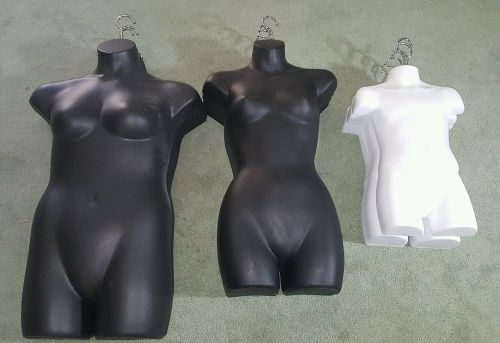Lot of 15 Female Torso Plastic Body Dress Form Mannequin Hanger Lingerie Display