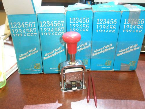 GREAT WALL NUMBERING MACHINE #45 - 5 PCS