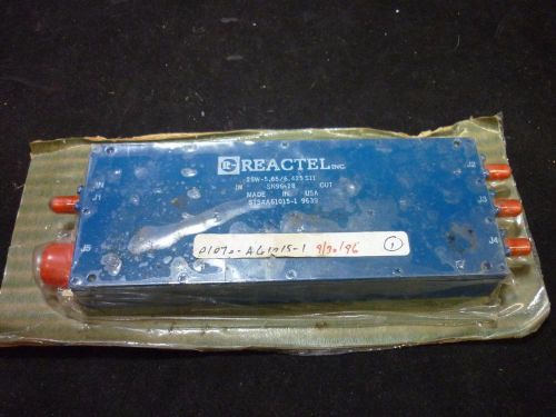 Reactel MICROWAVE Switched FILTER STS# A61015-1 9639 2SW-5.65/6.425 S11 NEW