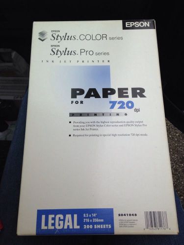 Epsom Stylus Color Series/pro Series Paper For 720dpi  New