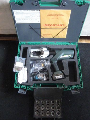 NEW Greenlee 18V Li-Ion Battery Hydraulic Crimper E12CCXL and Used K22S1GL Dies