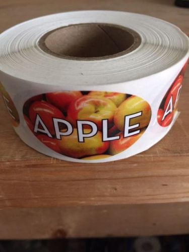 1.25&#034; X 2&#034; APPLE LABELS 500 PER ROLL GREAT STICKERS