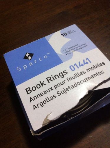 Sparco Book Rings - 3&#034; Diameter - Nickel Plated - 10 / Box - Silver - SPR01441