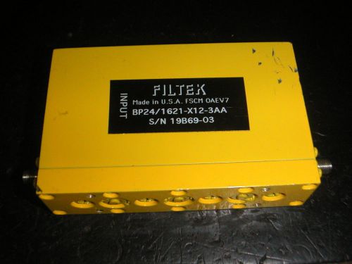 Filtek bp24/1621-x12-3aa bandpass filter, sma, 1.6ghz 3 section for sale