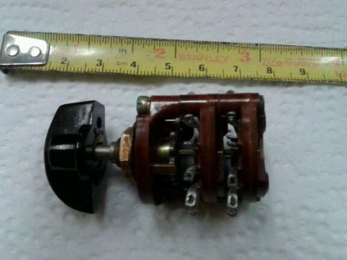 1x Soviet Rotary Switch + handle 4 pole 5 positions 4P5T 5П4Н 300V 25W 0.2A