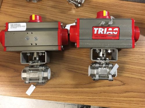 At controls 3/4&#034; 316ss ball valve w/triac controls spring return actuator 2r4dsr for sale