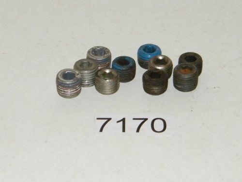10 Allen Head Steel Pipe Plug Fittings 1/4&#034; NPT New &amp; Used