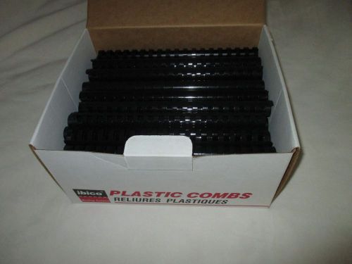 Ibico Plastic Binding Combs, Black, 3/4&#034; inch, qty 95, 150 pg capcity, mpn 15182