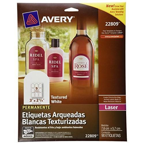 Avery Textured Print-To-The-Edge Arched Labels, Laser Printers, 3 x New