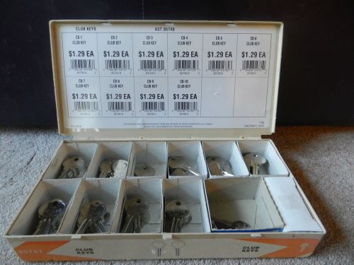 Hoard...Lot (249) NEW Assorted Key Blanks T7 Y13 48B 48A Box of Club Keys IN3 +