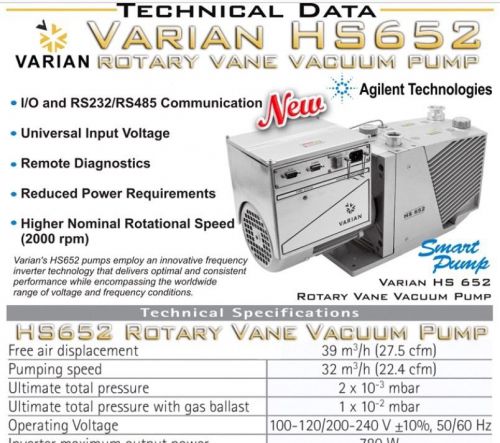 Agilent/Varian HS652 Smart Rotary Vane Pump