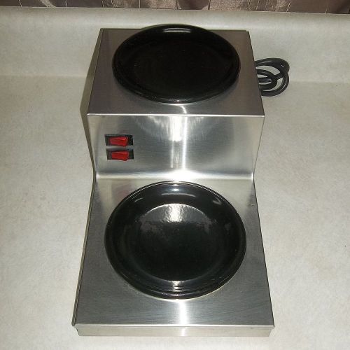 Industrial Double Coffee Pot Warmer Bloomfield 8553 Dual Step Design Stainless