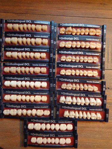 16 Cards Ivoclar Vivadent Denture Teeth Blueline Dentures Posterior Laboratory