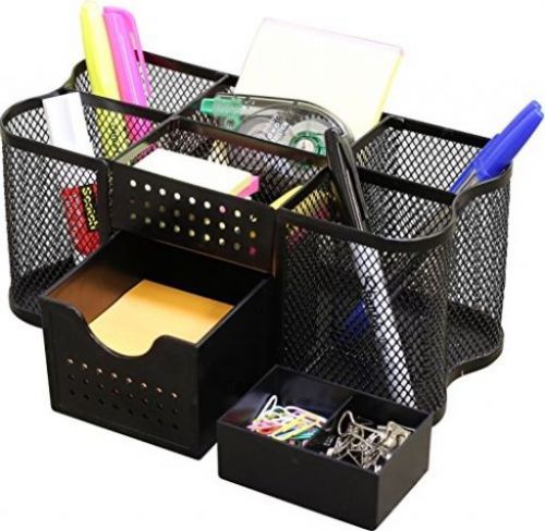 Decobros desk supplies organizer caddy (black) for sale