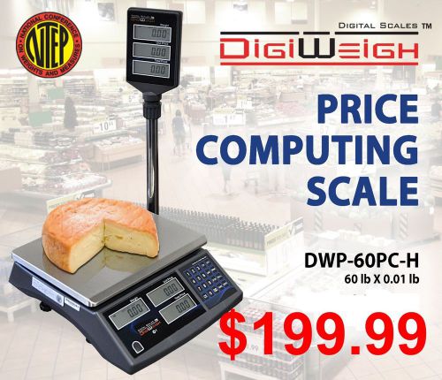 Digiweigh DWP-60PC-H 60 Lbs Computing Scale Pole Display NTEP Legal For Trade