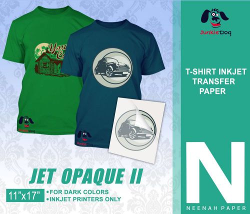 Neenah Jet Opaque II 11 x 17&#034; Inkjet Dark Transfer Paper Dark Colors 255 Sheets