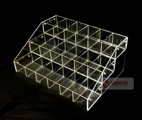 16&#034; Wide Acrylic 3 Tier (18-Compartments) Counter Top Display Rack(1133-6)
