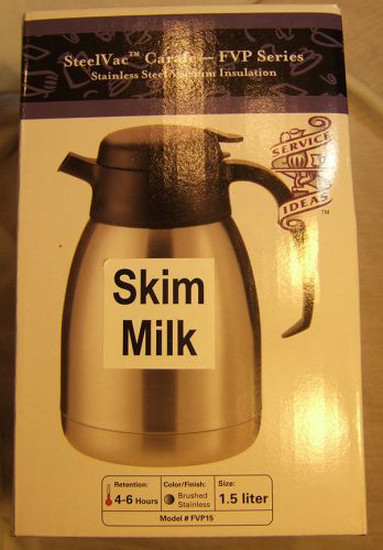 SteelVac Carafe for Skim Milk or other uses- new in box