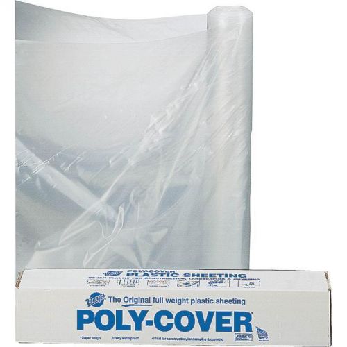Polyfilm, 6 mil T, 20&#039; W x 100&#039; L, Clear, Plastic LBM Poly 6X20-C Clear Plastic