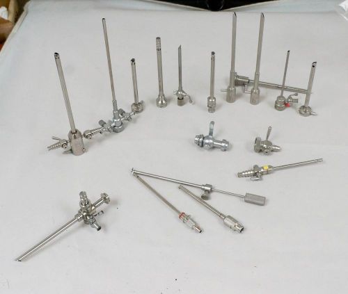LOT OF 15 STRYKER STORZ AND WOLF CANNULAS + MORE !!  TROCAR ENDOSCOPY     K938
