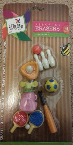Assorted Erasers with Fun Shapes