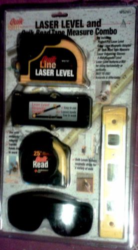 LASER LEVEL and TAPE MEASURE COMBO  5 pc Project Pro, Quik Line, W5741