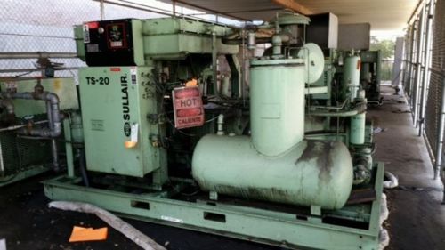 Sullair ts-20 100 hp air compressor / two-stage air end for sale