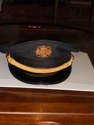Marietta GA Fire Department CAPTAINS Hat With Emblem Badge SIZE 7 1/4