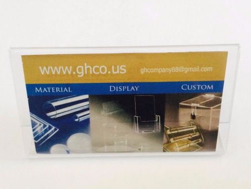 10 Pack Business Card Clear Acrylic Sign Holder Slant Back Display 4&#034;x2&#034; ZM