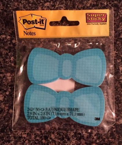 Post-it notes - blue bowtie - super sticky (2050-dm-btie) unique shape for sale