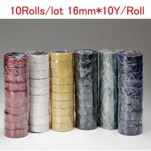 10pcs PVC Electrical Insulation Tape Roll Adhesive 16mm*10Y 30FT FREE SHIPPING