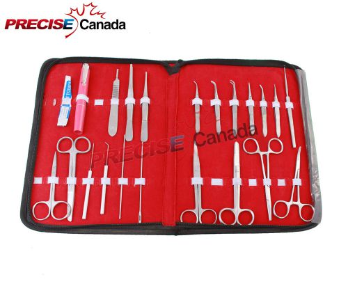 36 PC MEDICAL STUDENT DISSECTION KIT SURGICAL INSTRUMENT KIT W/SCALPEL BLADE #21