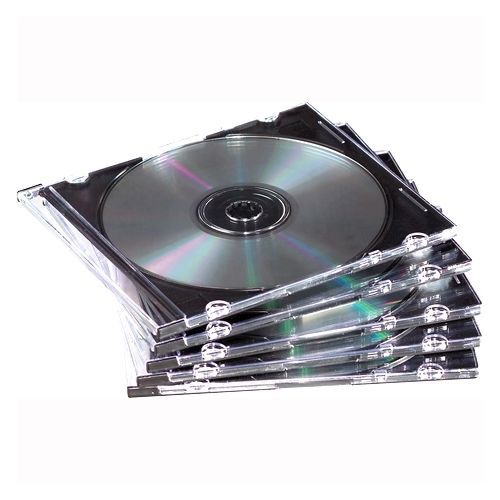 Fellowes Neato Slim Optical Disc Case - Jewel Caseplastic, Polystyrene - Clear,