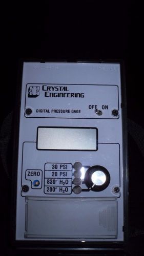 Crystal engineering pressure gauge calibrator 2120 gas liquid water h20 used for sale