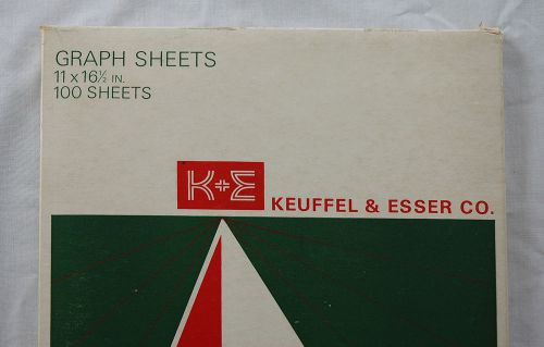 Keuffel + Esser Logarithmic Graph Paper. NOS 47 7920 grn (11x16.5) 7 x 4 cycles