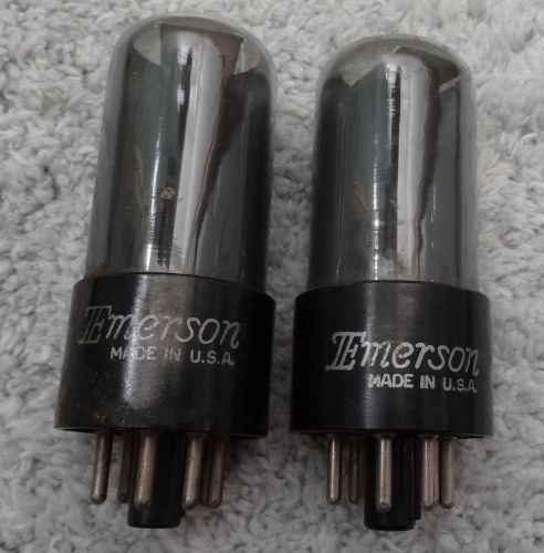 Pair Emerson 50L6GT Vintage Tubes Tested WORKING USA 152 amp radio 50L6 GT 274