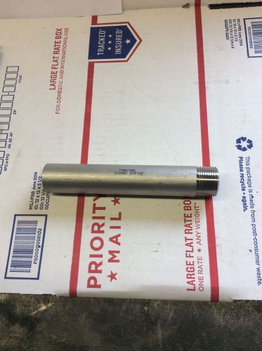 3/4&#034;x6&#034; stainless steel toe nipple 316 sch40