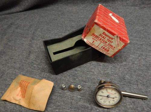 Vintage Machinist Starrett #196B Special .001 Jeweled Dial Test Indicator In Box