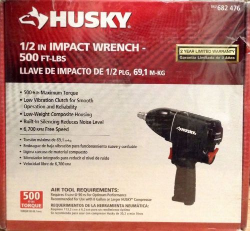 Husky 1/2 inch. 500 ft-lbs torque impact wrench for sale
