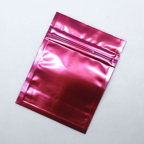 7.5x10cm Flat Pink Aluminum Foil Ziplock Bags Mylar Food Grade Packaging Pouches