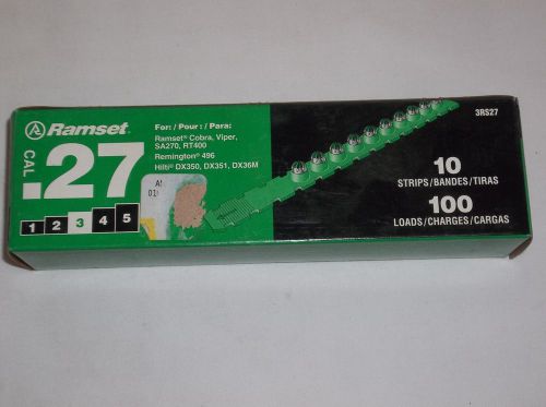 Ramset power level 3 green .27 cal. strip loads 100 count box, #3rs27 for sale
