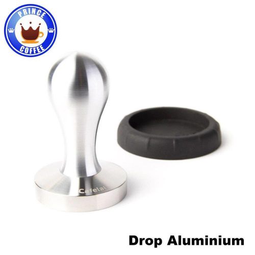 Cafelat drop coffee tamper - 58mm flat / aluminium with tamper seat for sale