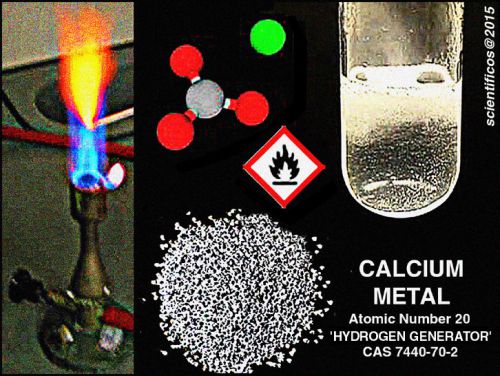 CALCIUM Metal Element 1oz. for Hydrogen Gas Production or Drying Air 99.9%Purity